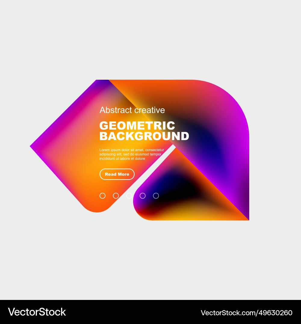 Square and triangle design with fluid gradients Vector Image