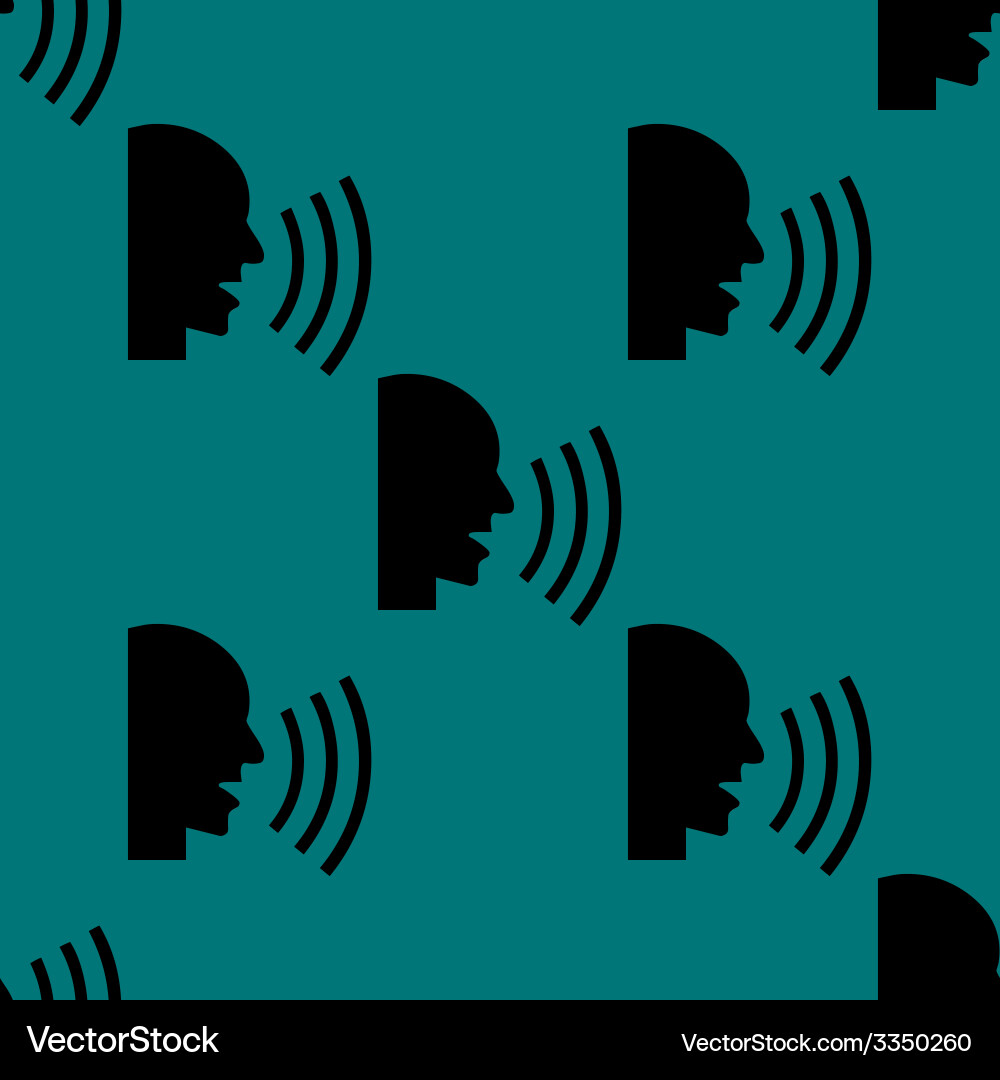 Talking web icon flat design seamless pattern vector image