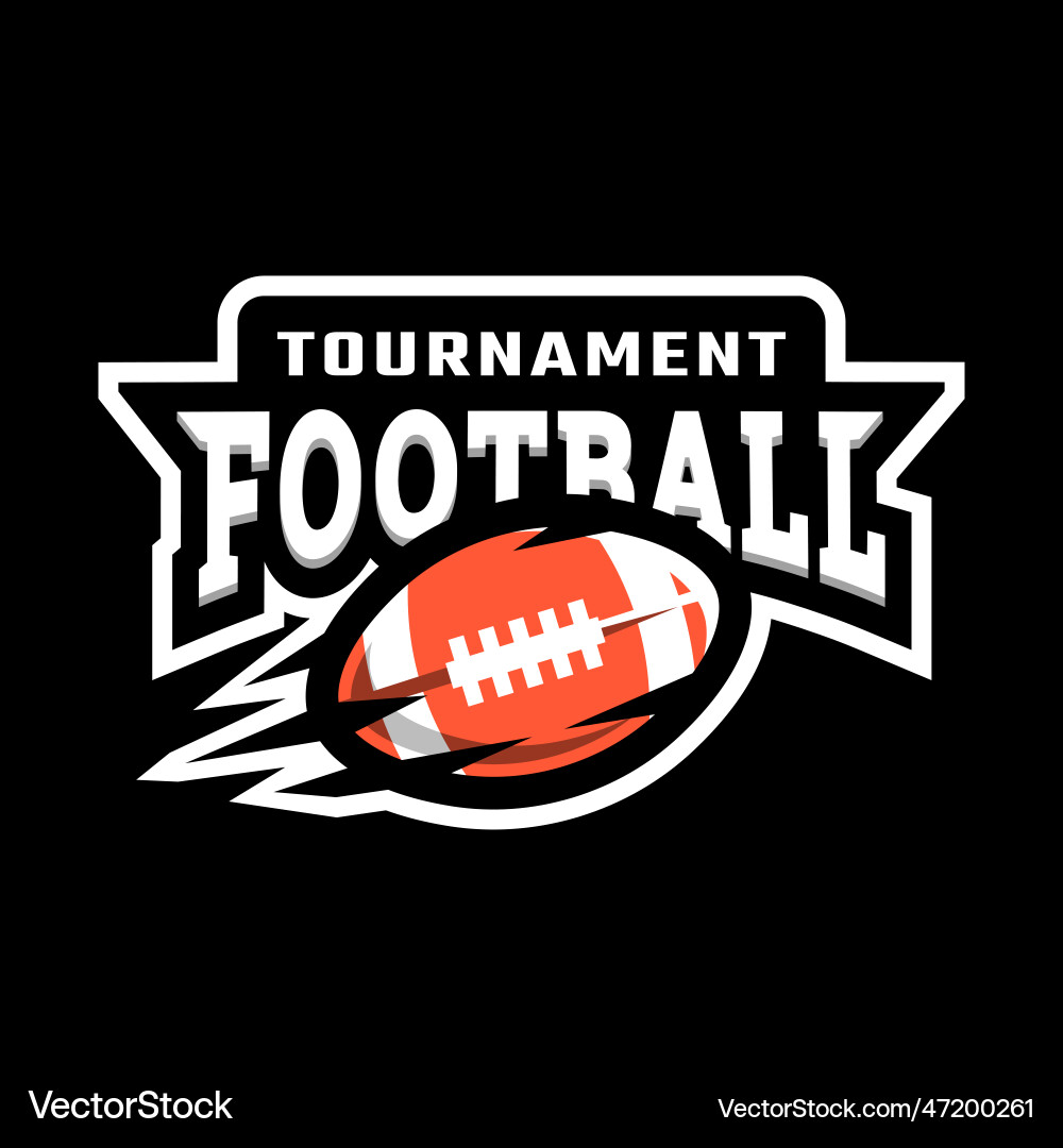 American Football Turnier Logo Emblem American Football Turnier Logo Emblem vektorbild