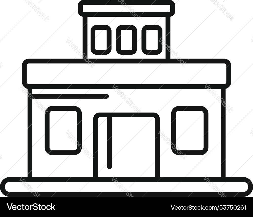 Building with three windows facade showing modern Building with three windows facade showing modern vector image