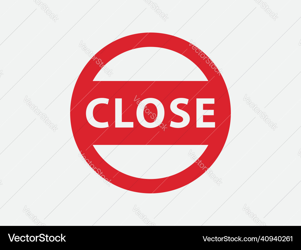 Close icon sign cancel symbol web design error vector image