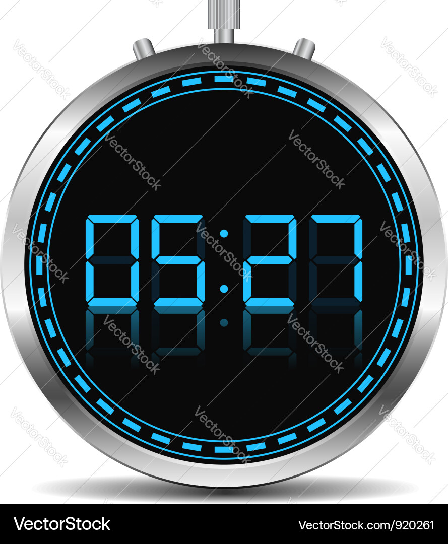 Digital Clock Display Vector Image