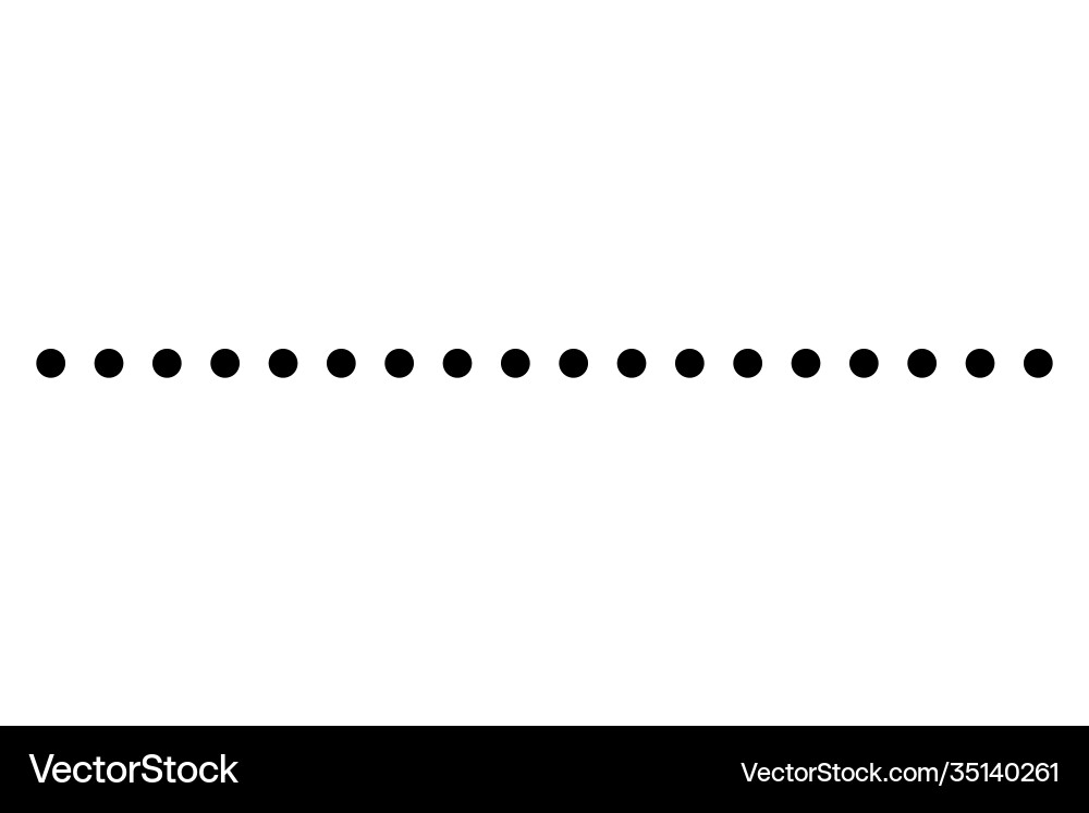 Dotted line isolated element simple shape abstract vector image