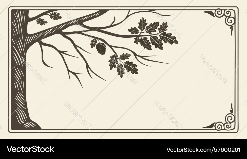 Empty rustic frame with textured border design Vector Image