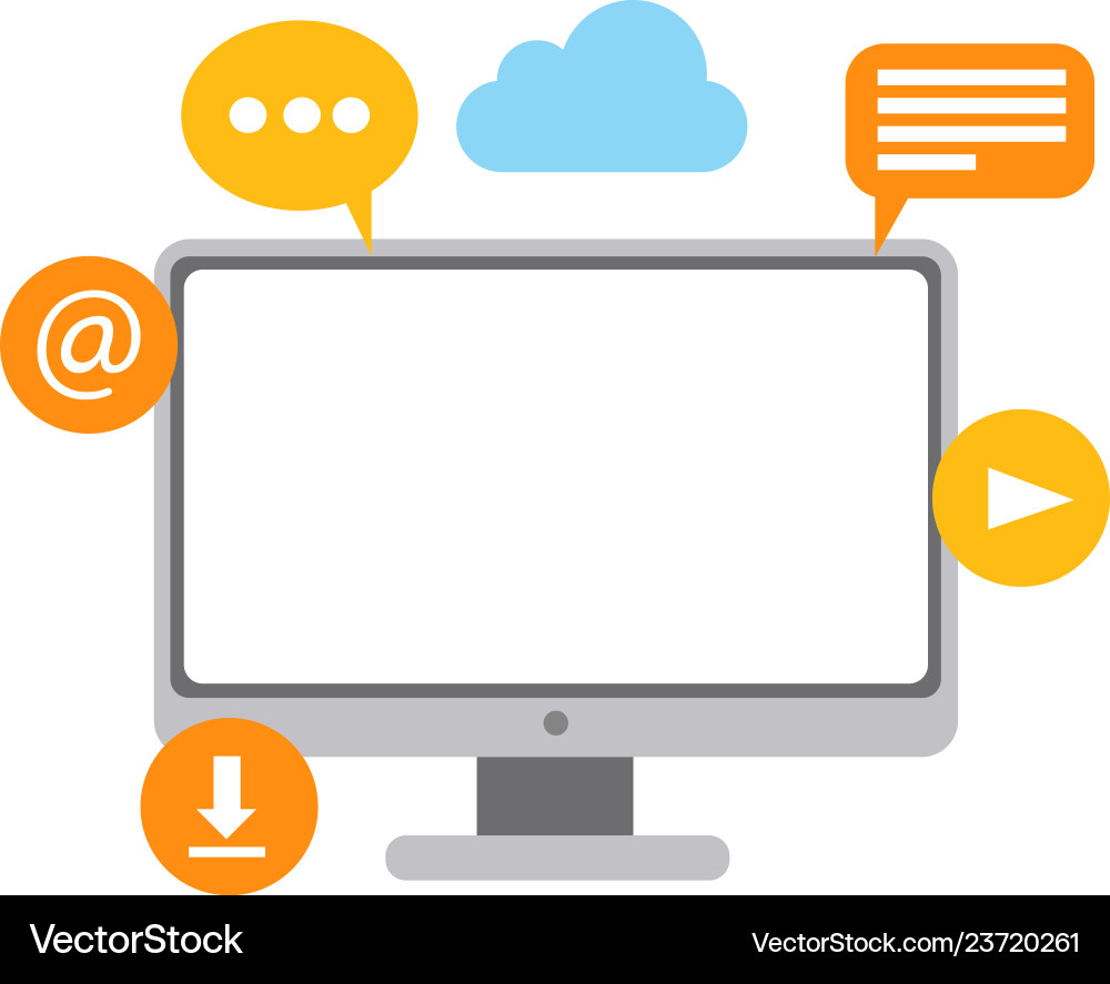 Flat of a computer vector image