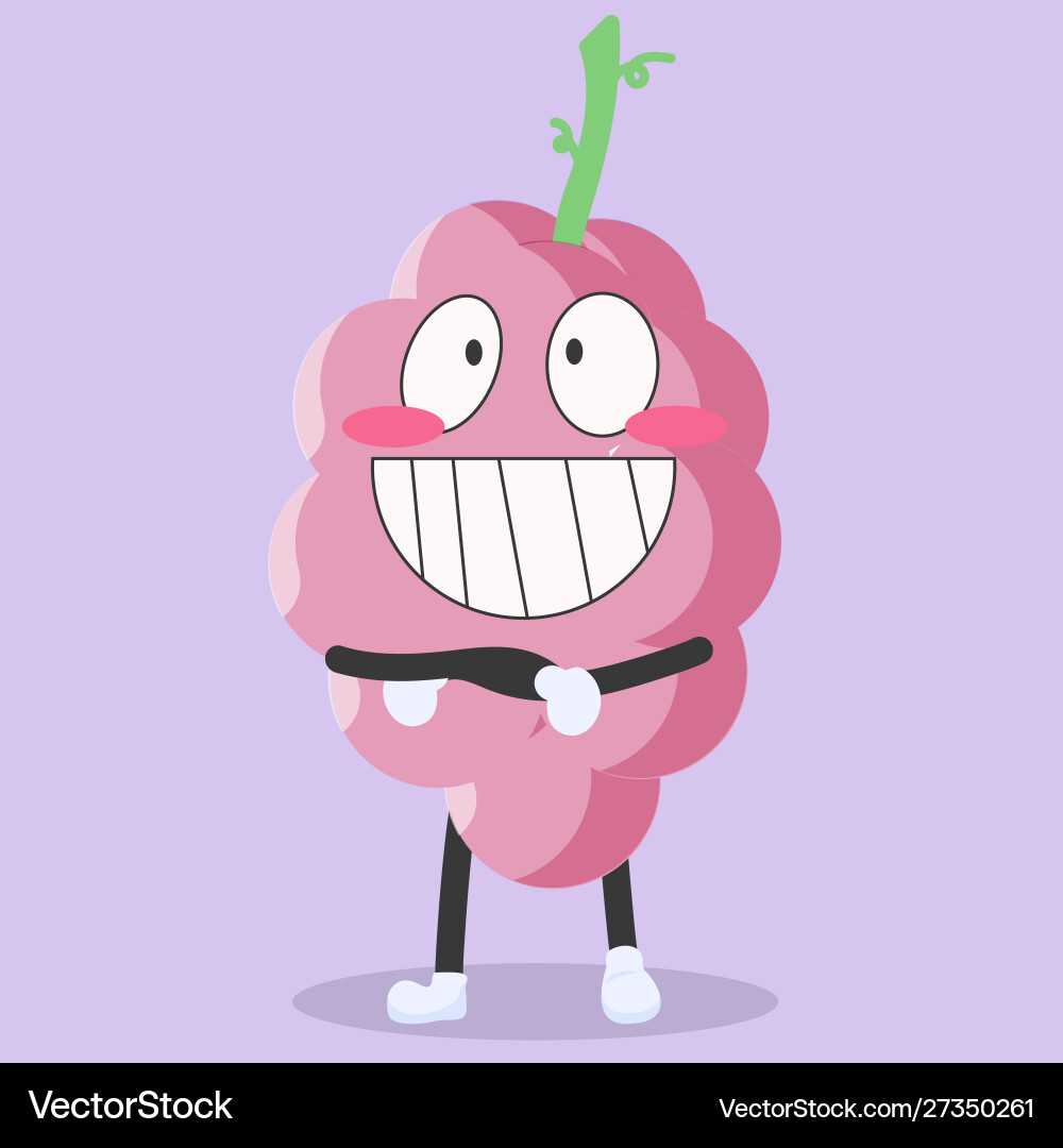 Funny grape characters with proud expressions Vector Image