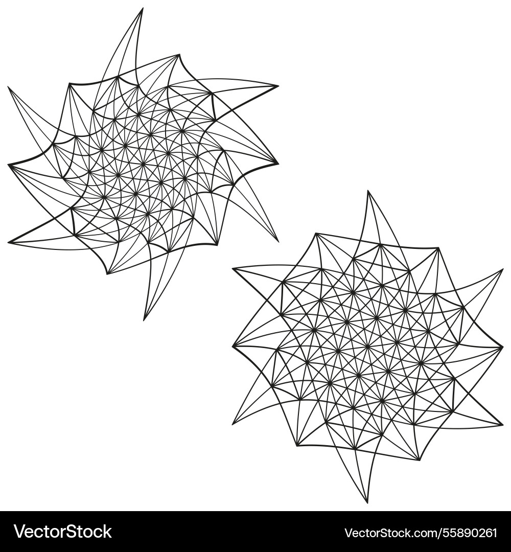 Geometric wireframe shape abstract grid pattern Geometric wireframe shape abstract grid pattern vector image