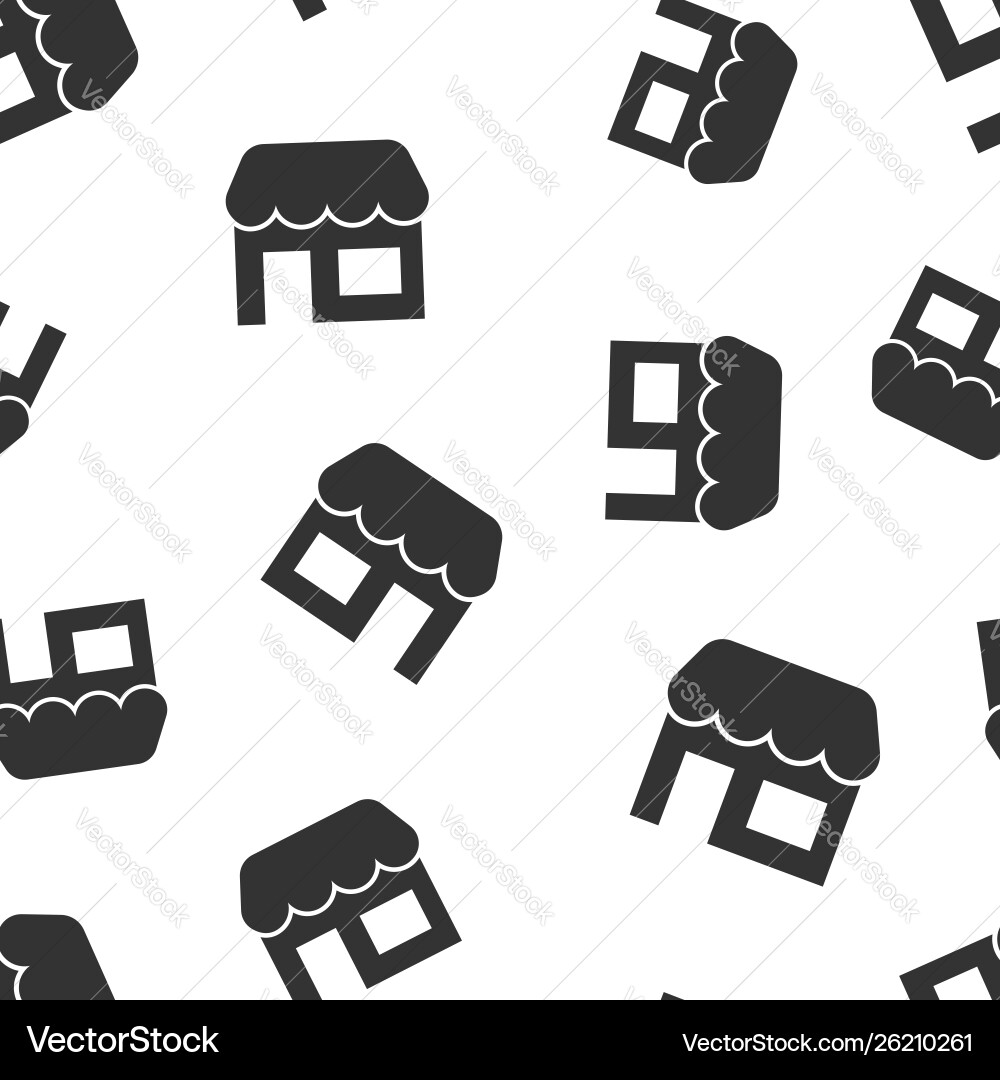 Grocery store icon seamless pattern background Grocery store icon seamless pattern background vector image