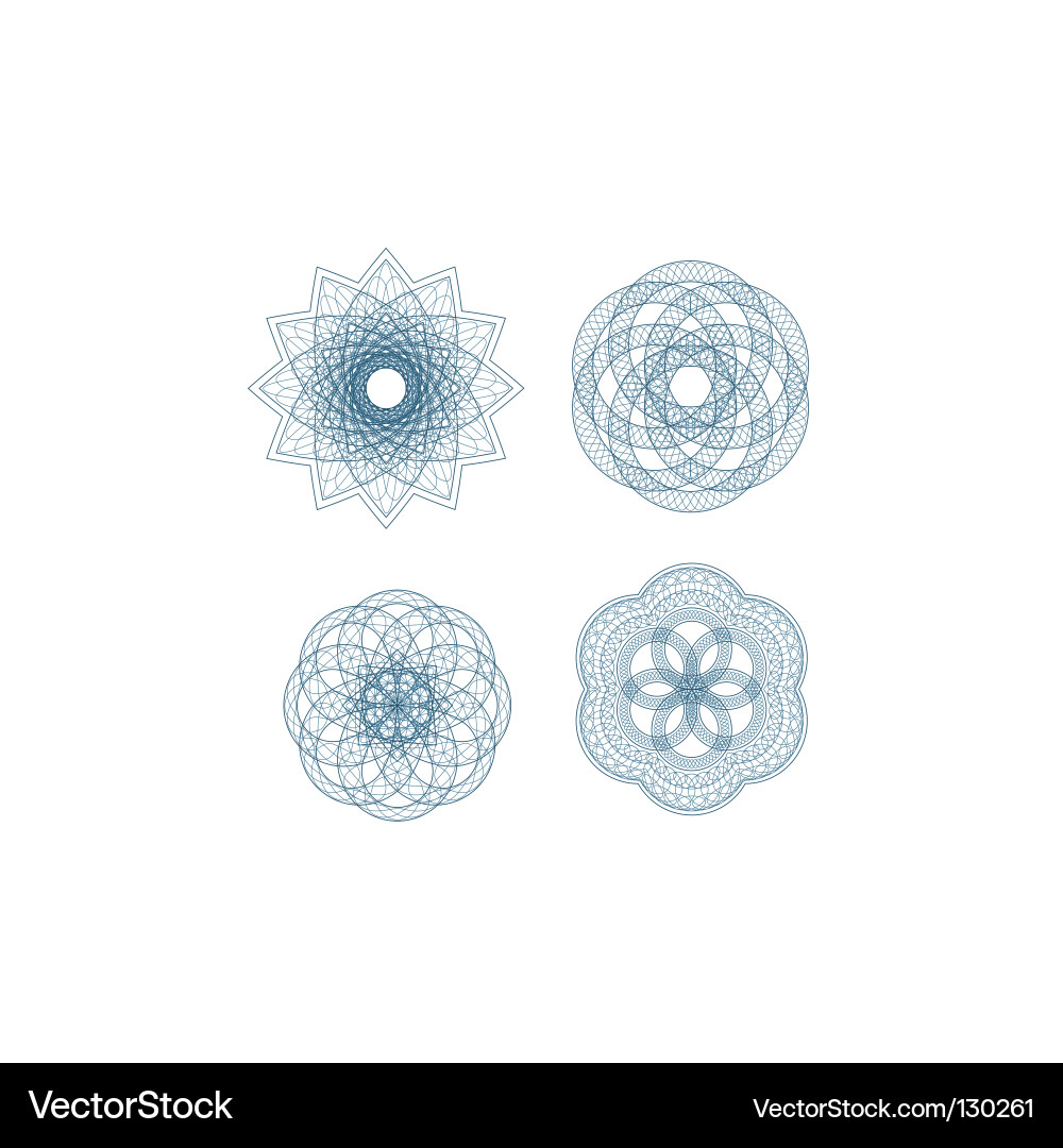 Intricate Guache Patterns vector image