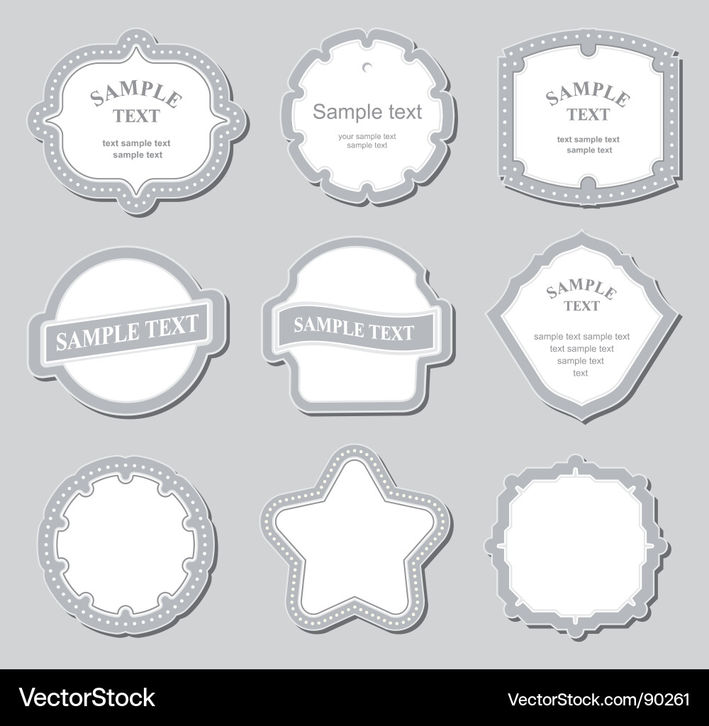 Label Collection Vector Image