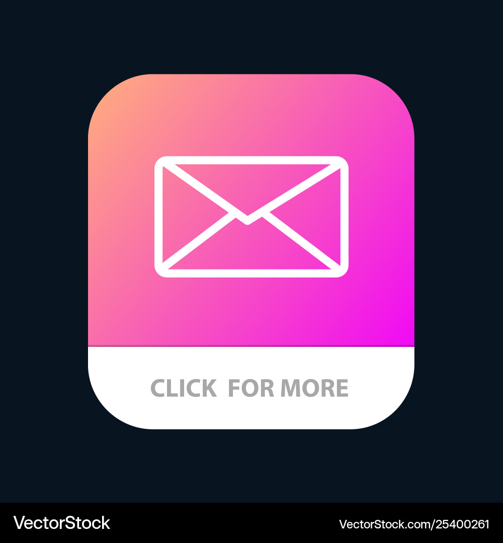 Mail email user interface mobile app button Mail email user interface mobile app button vector image