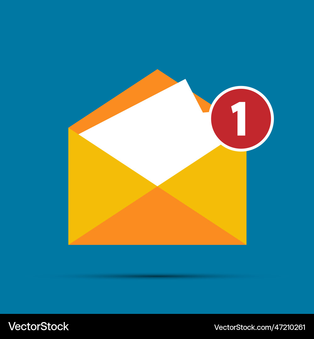 Mail iconnew email notificationsimple design style Vector Image