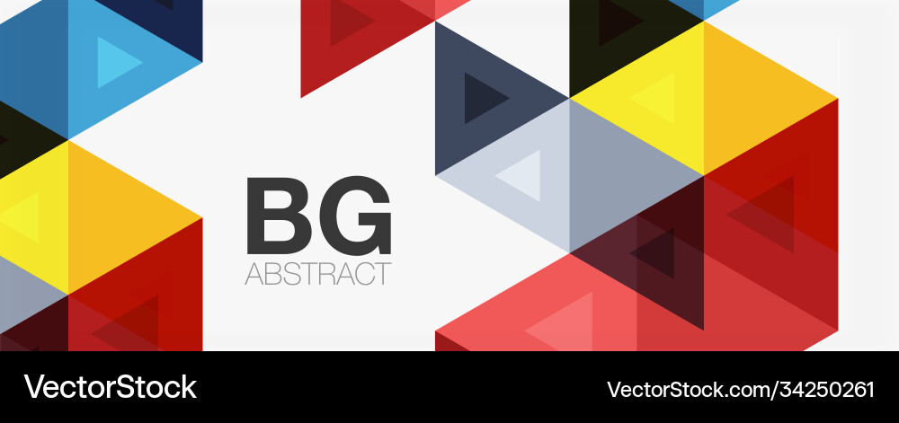 Mosaic triangle pattern abstract background Vector Image