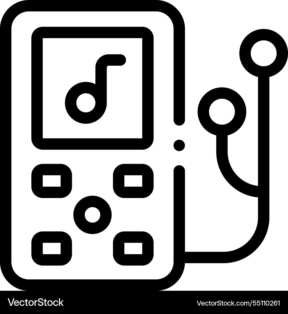 Mp icon thin linear style design isolated Mp icon thin linear style design isolated vector image
