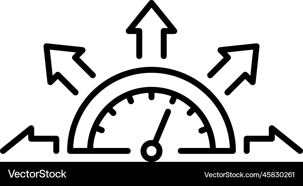 Performance line icon on transparent Performance line icon on transparent vector image