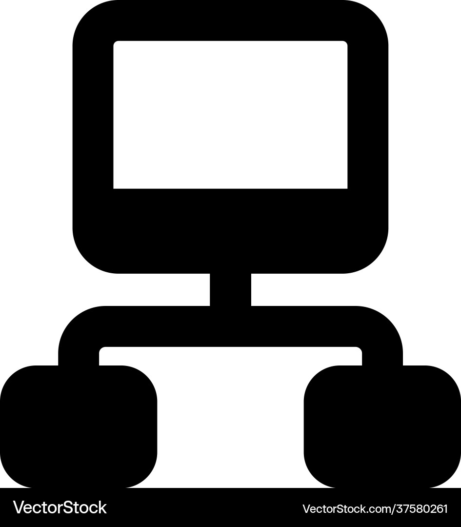 Personal computer network vector image