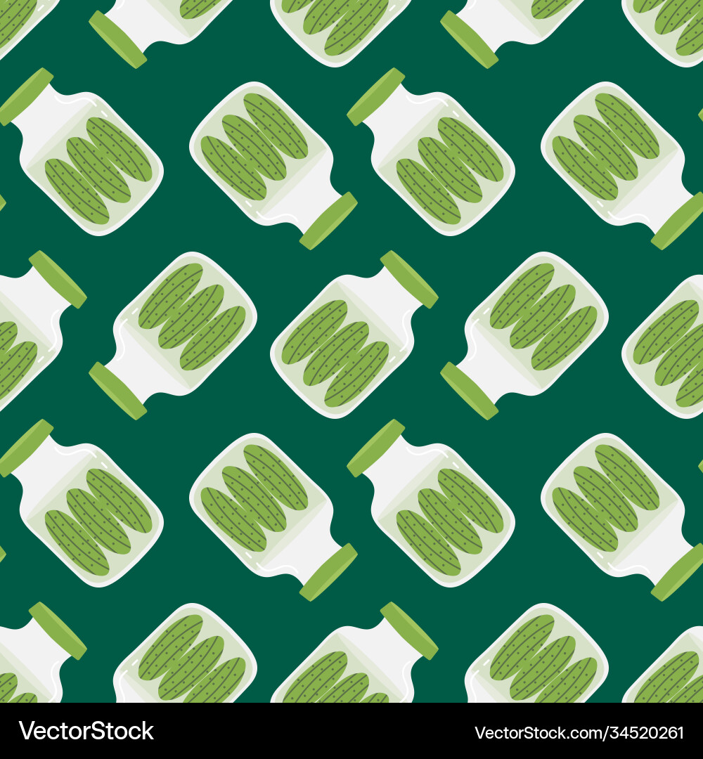 Pickled Cucumber Pattern vector image