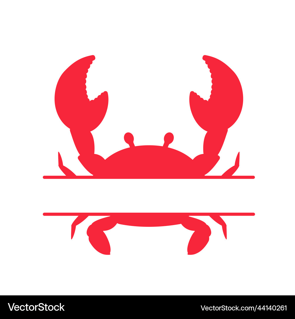 Red crab with big claws leave space for adding Red crab with big claws leave space for adding vector image