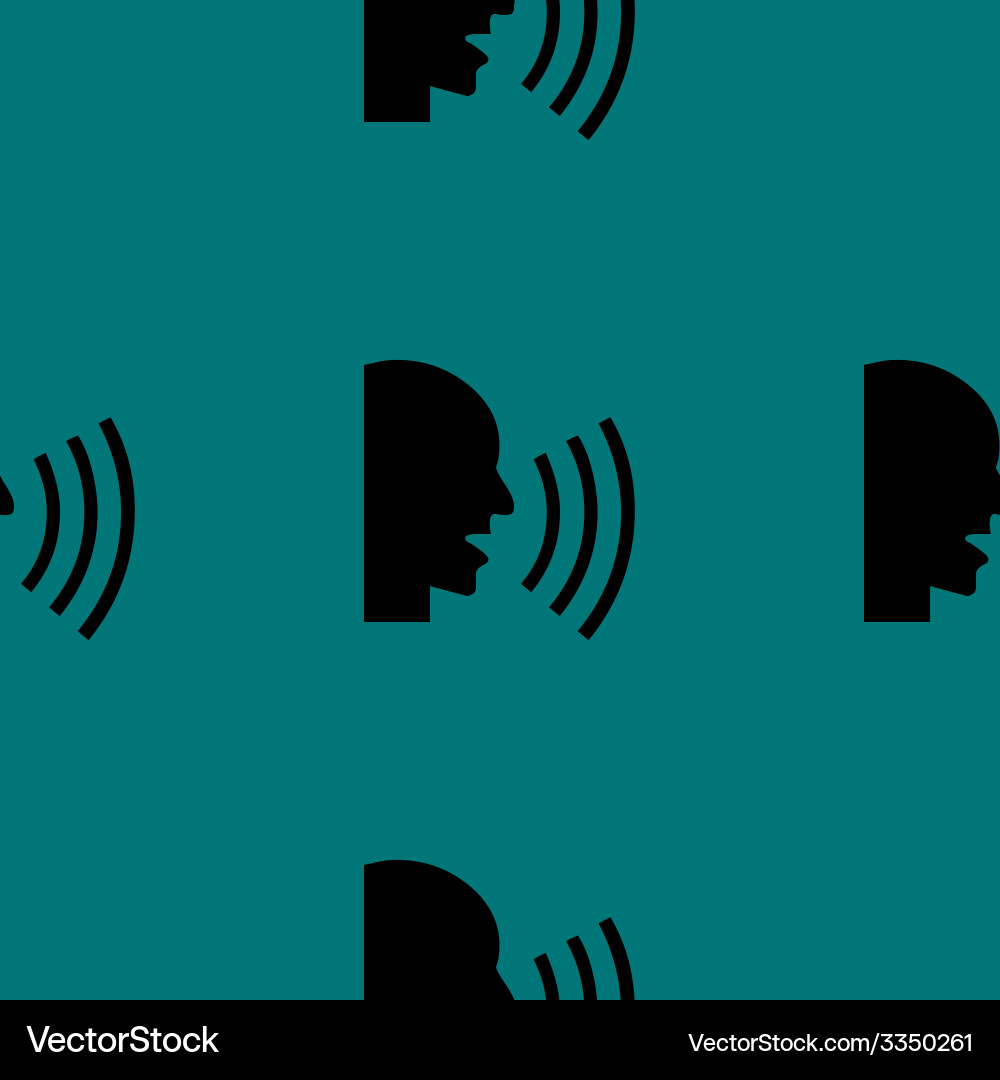 Talking web icon flat design seamless pattern vector image