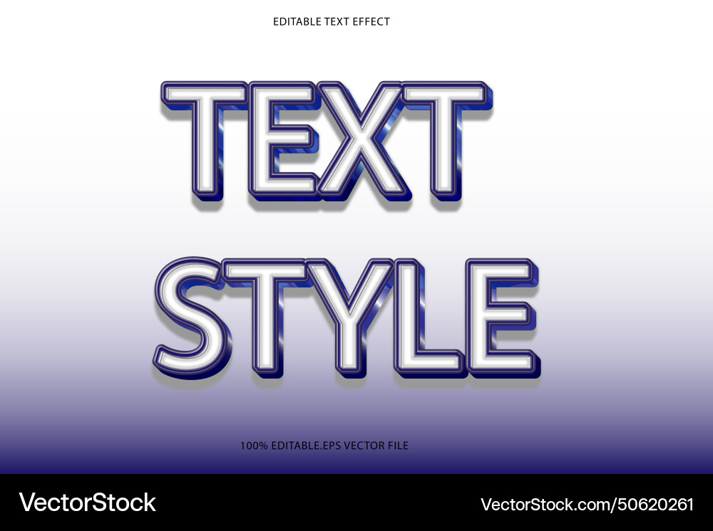 Text style editable effect 3d emboss Text style editable effect 3d emboss vector image