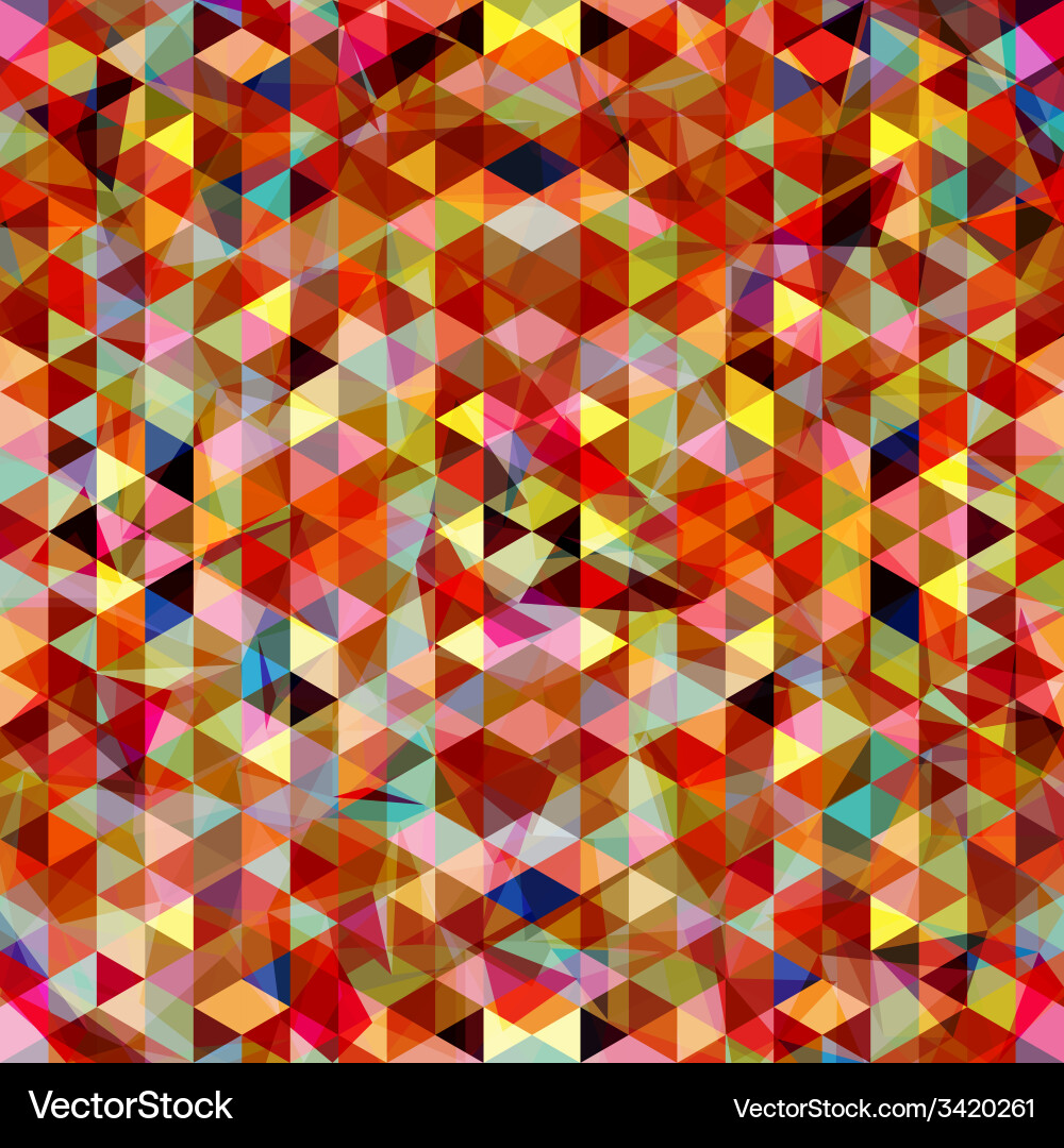 Triangular mosaic colorful background vector image