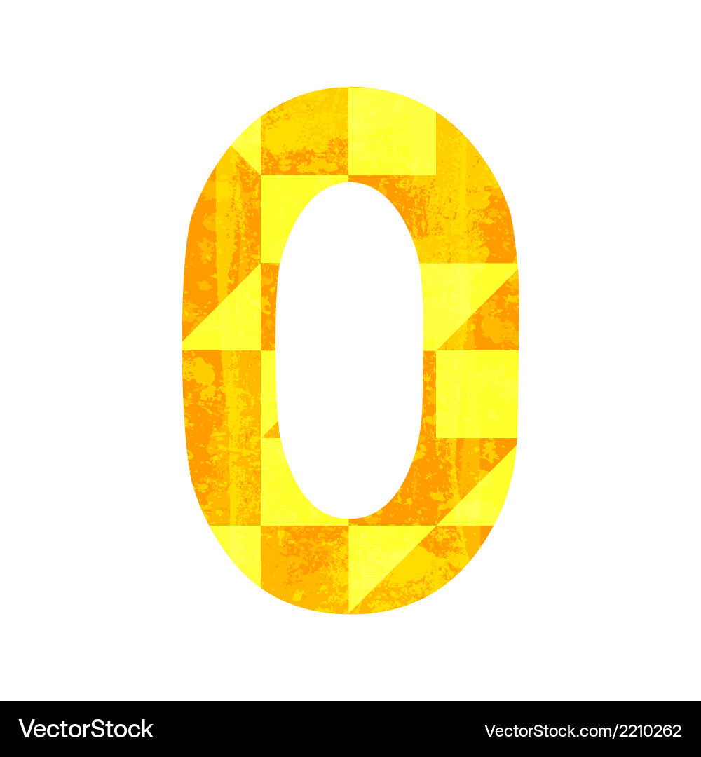 Abstract color number zero vector image