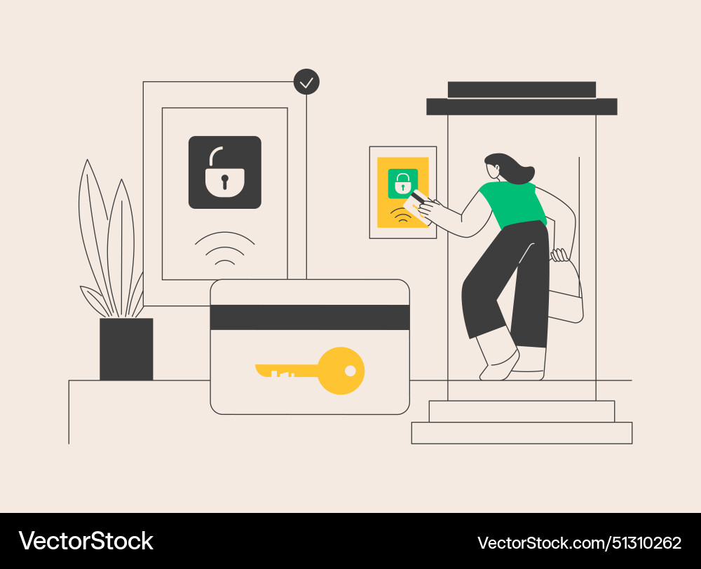 Access control system abstract concept Royalty Free Vector
