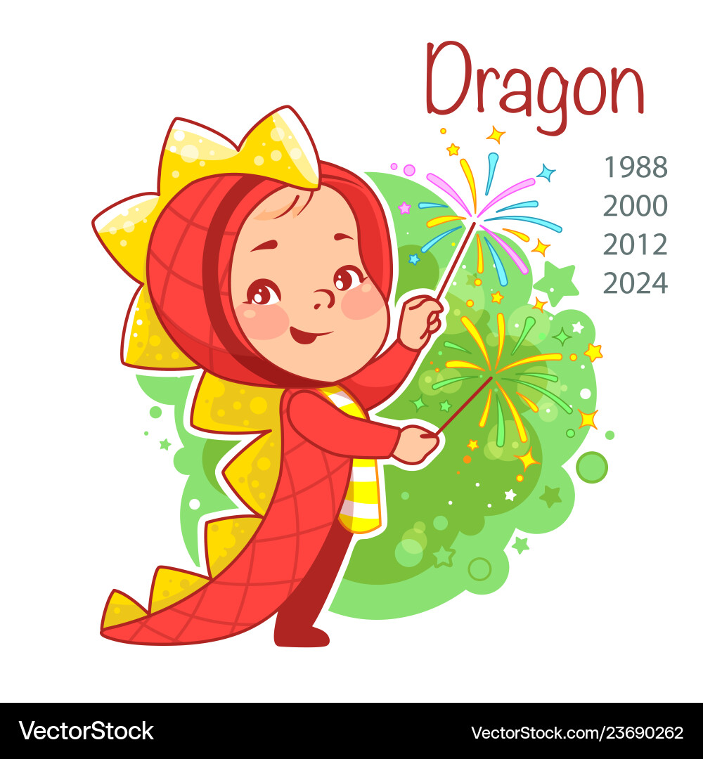 Chinese year symbol dragon Chinese year symbol dragon vector image
