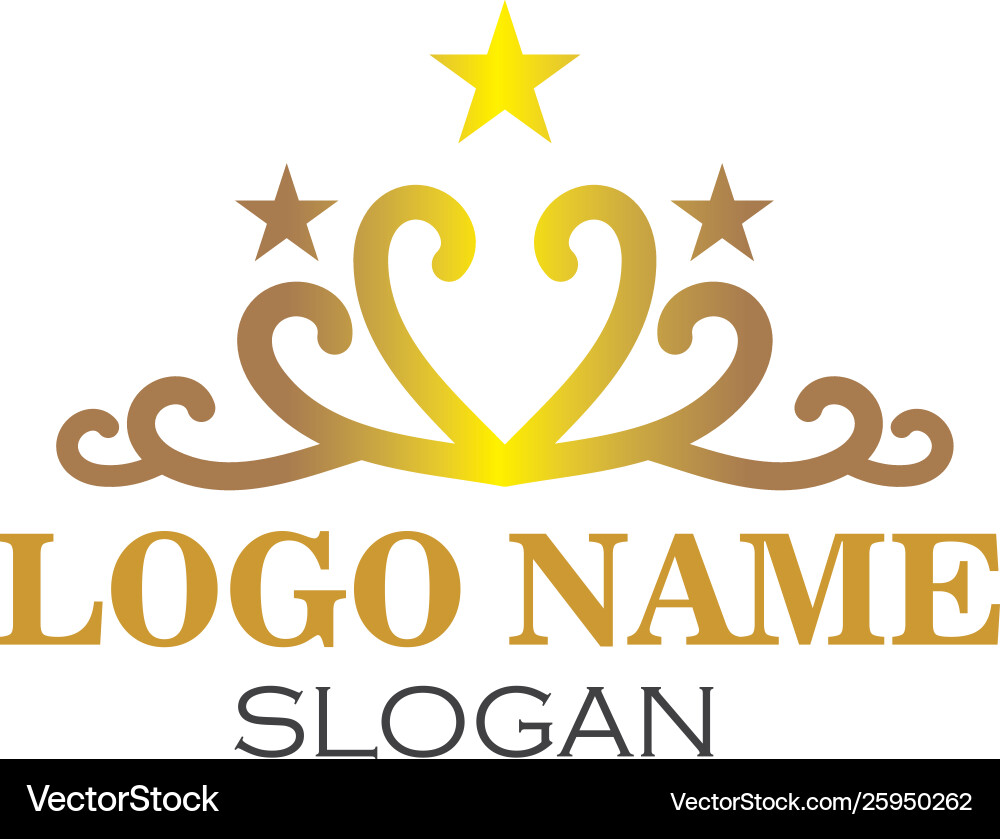 Crown logo icon Royalty Free Vector Image - VectorStock