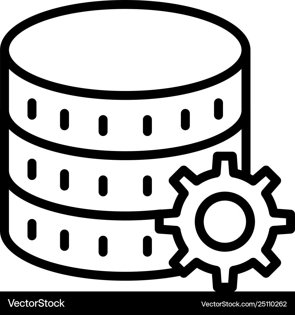 Database setting Vector Image