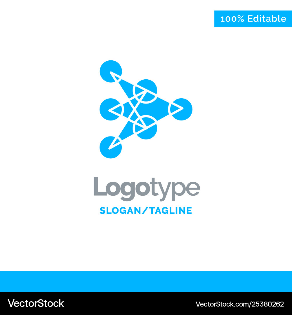 Deep algorithm data blue solid logo Deep algorithm data blue solid logo Vektorbild