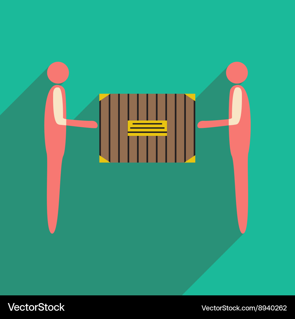 Flat with shadow icon and mobile application Vector Image