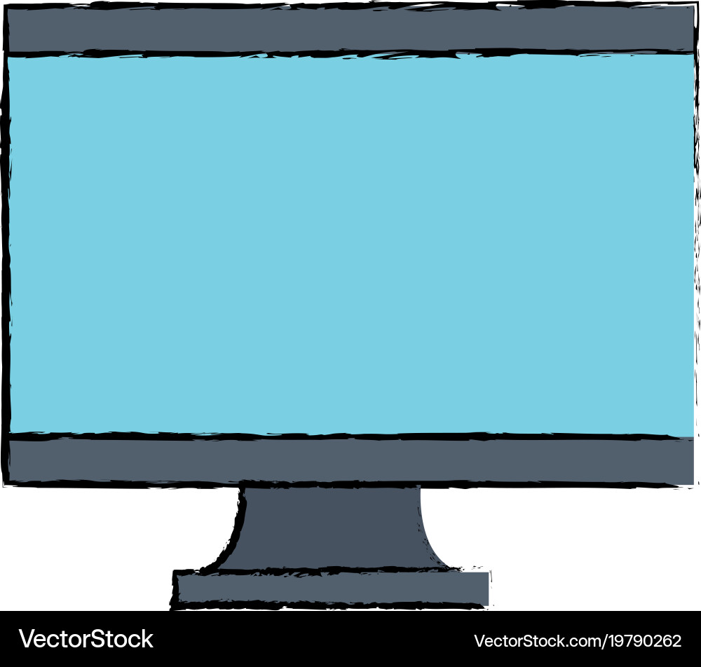 Monitor computer isolated icon Vector Image