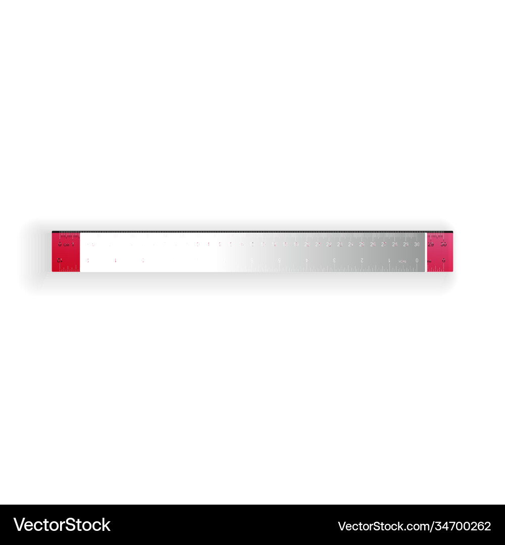 Paper cut ruler icon isolated on white background Paper cut ruler icon isolated on white background vector image