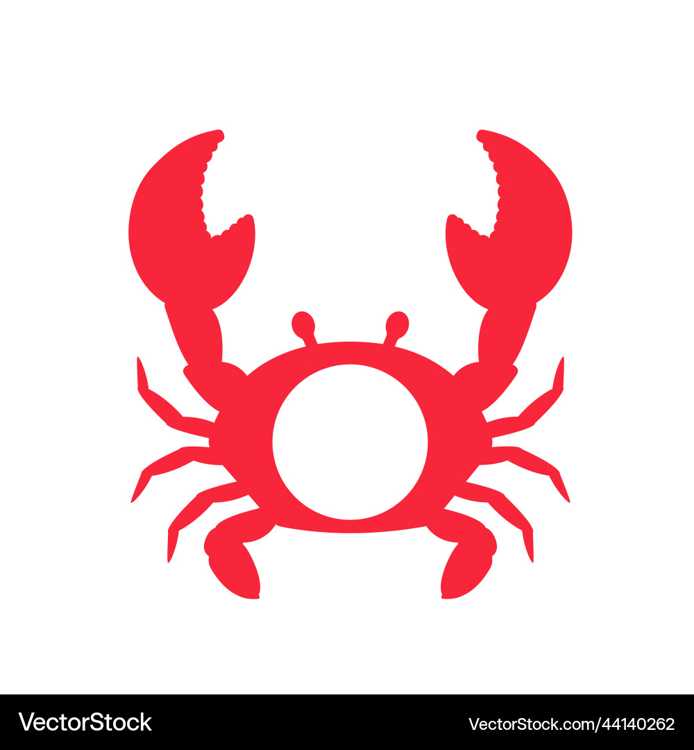Red crab with big claws leave space for adding Red crab with big claws leave space for adding vector image