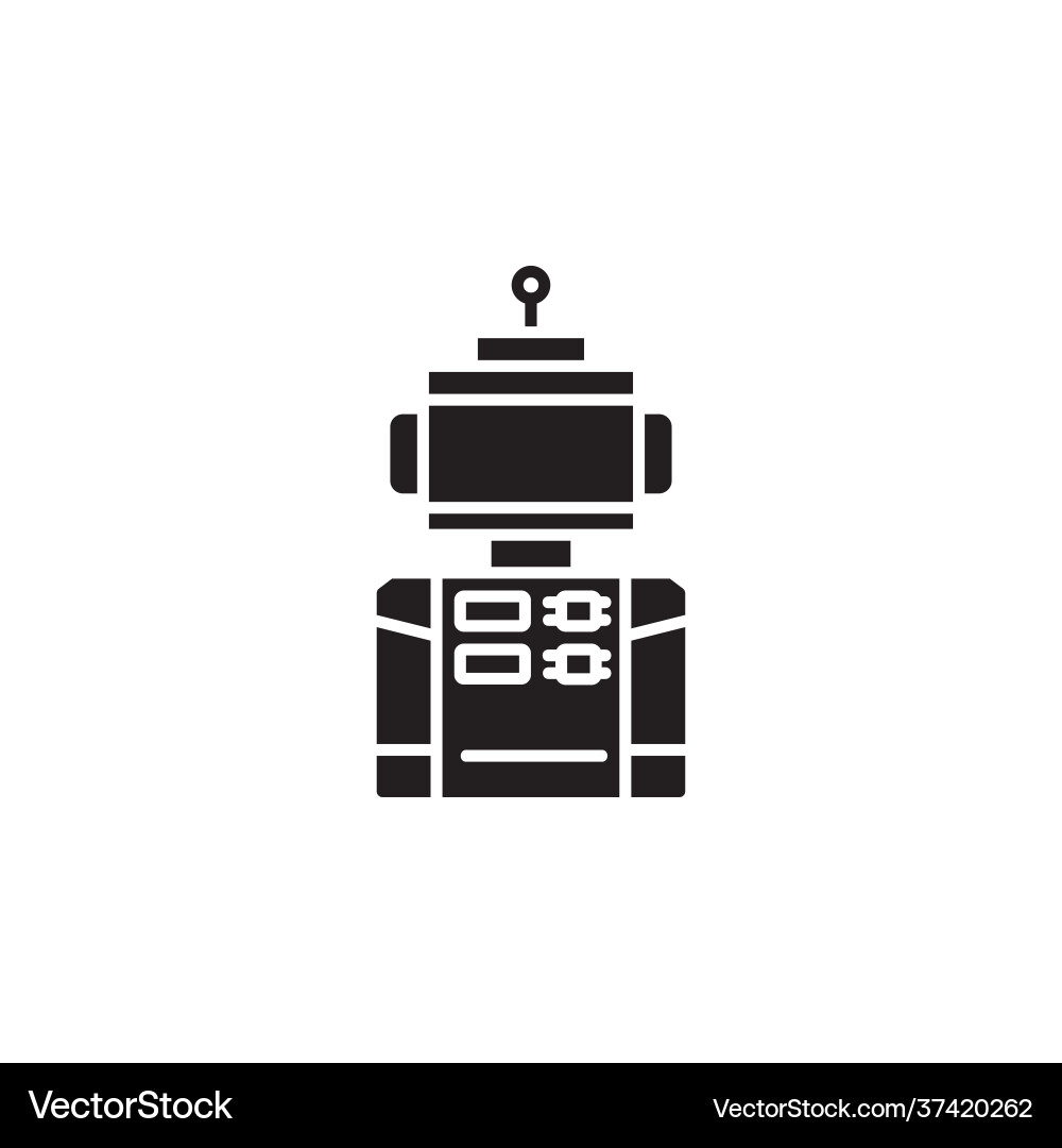 Robot icon solid style perfect for website Robot icon solid style perfect for website Vector Image
