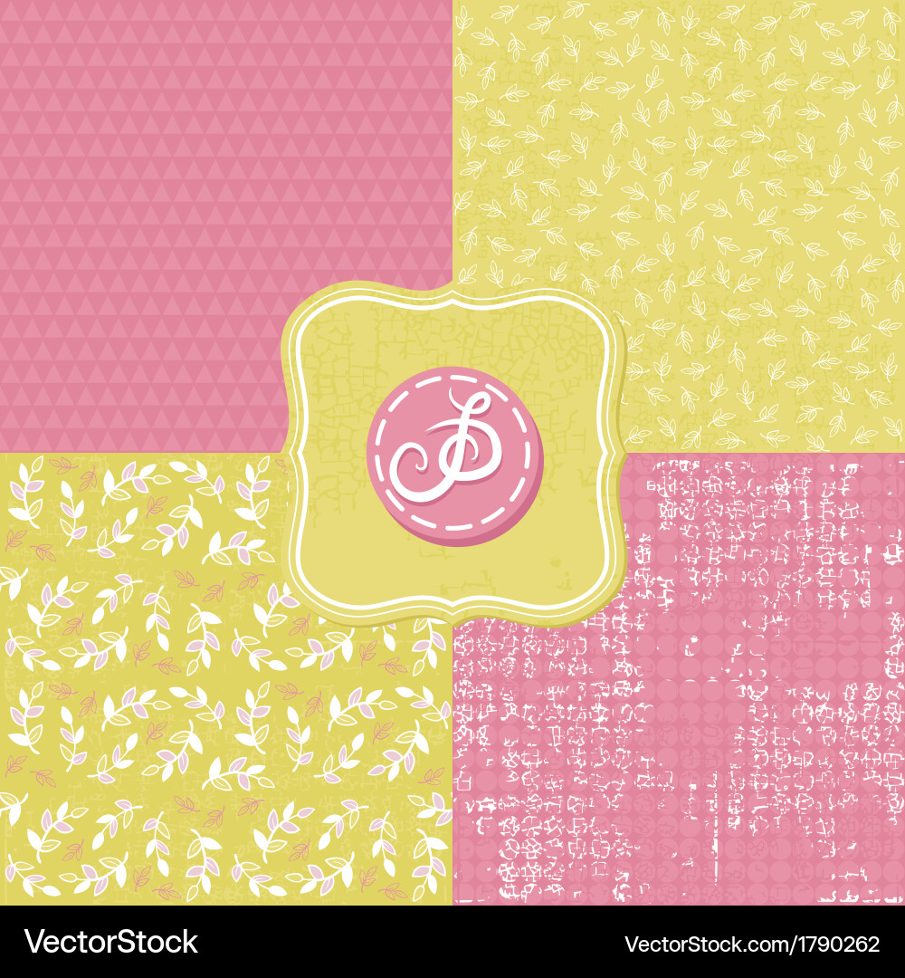 Set of geometric patterns vector image