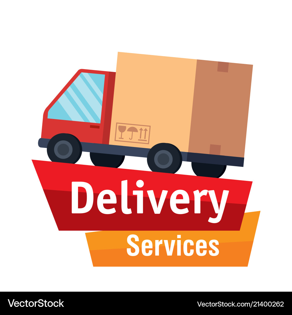 Truck delivery service icon vector image