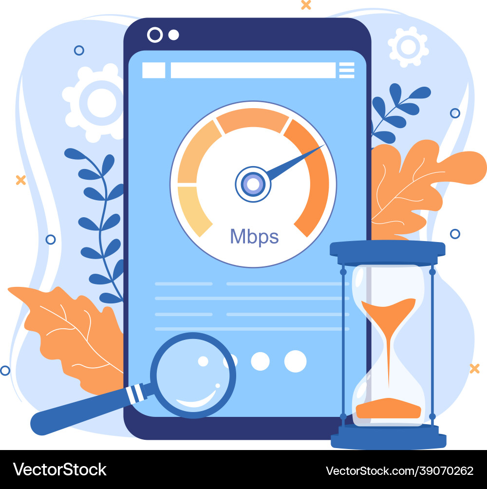 Webseiten-Beladegeschwindigkeitsoptimierung mit Server Webseiten-Beladegeschwindigkeitsoptimierung mit Server vektorbild