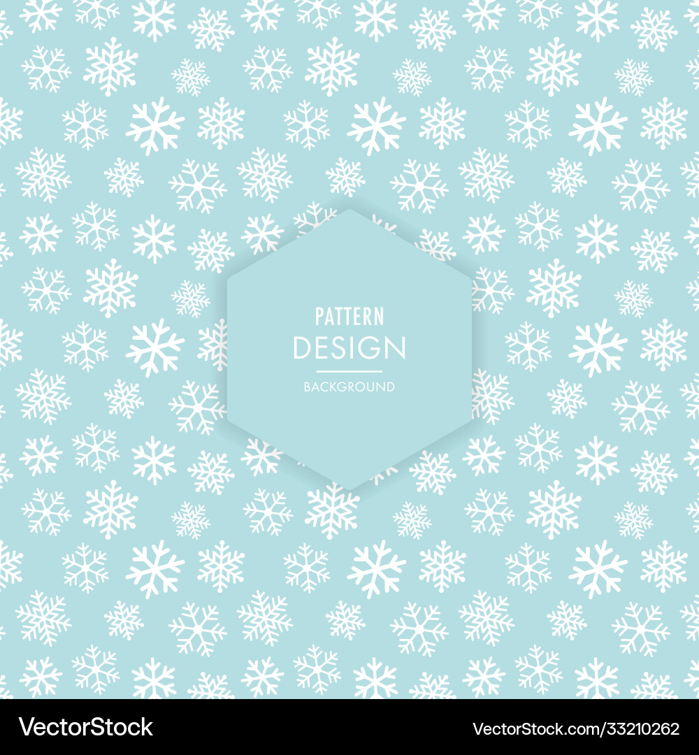 Winter Snowflake Pattern Background vector image
