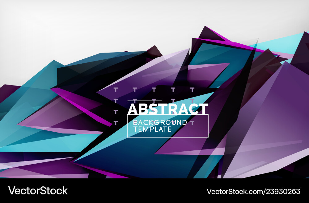 Abstract color triangles geometric background Vector Image