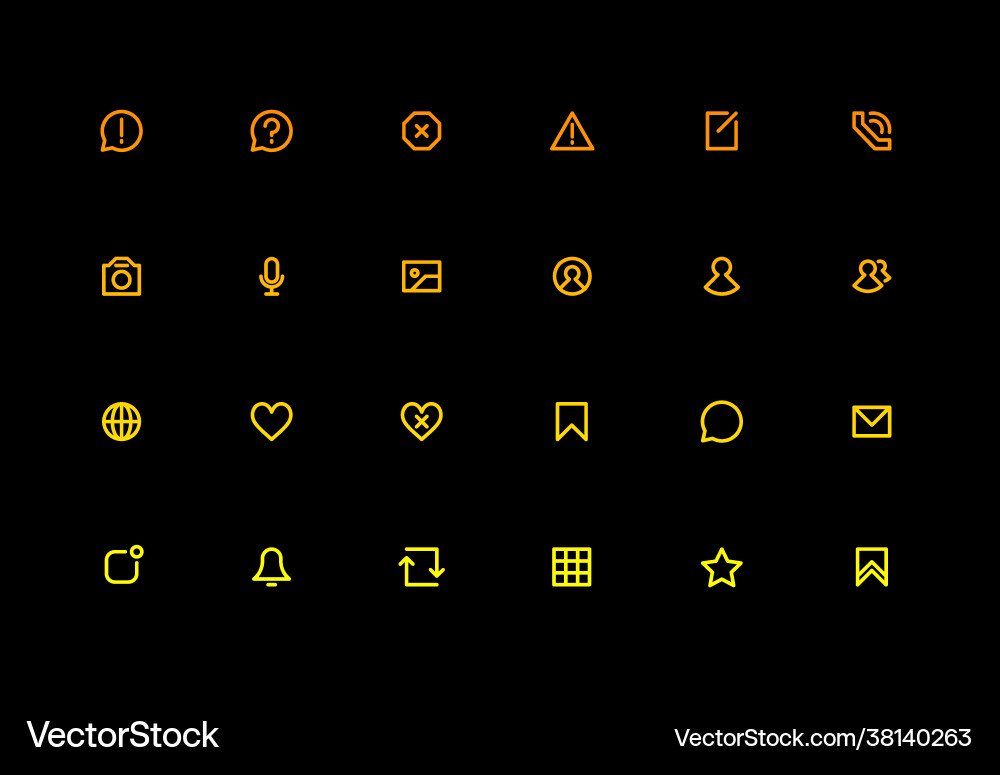 Communication Icon Set - Minimal UI vector image