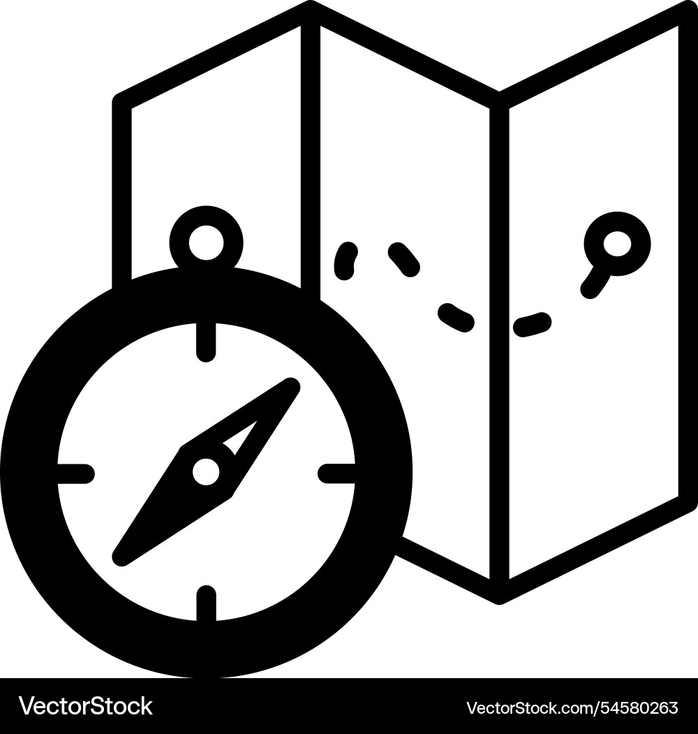 Compass navigation - icon vector image