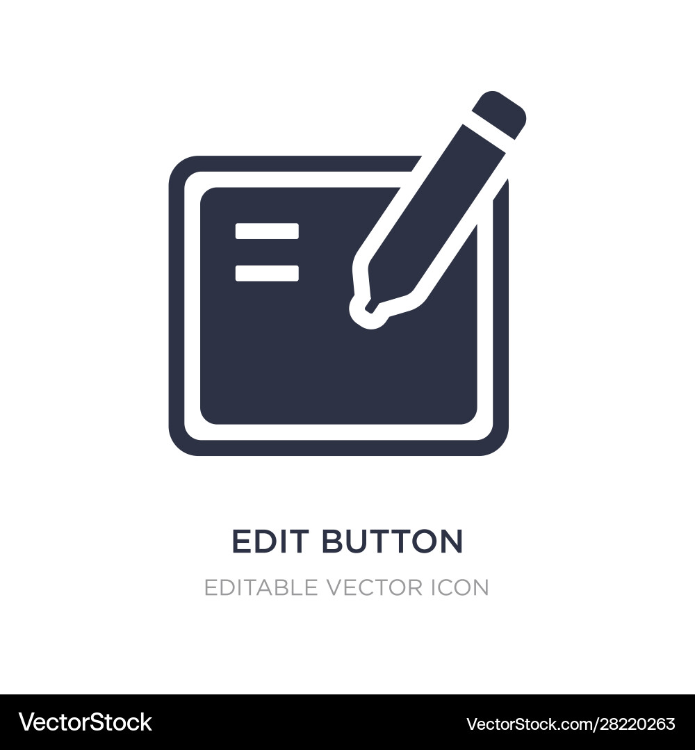 Edit button icon on white background simple Vector Image