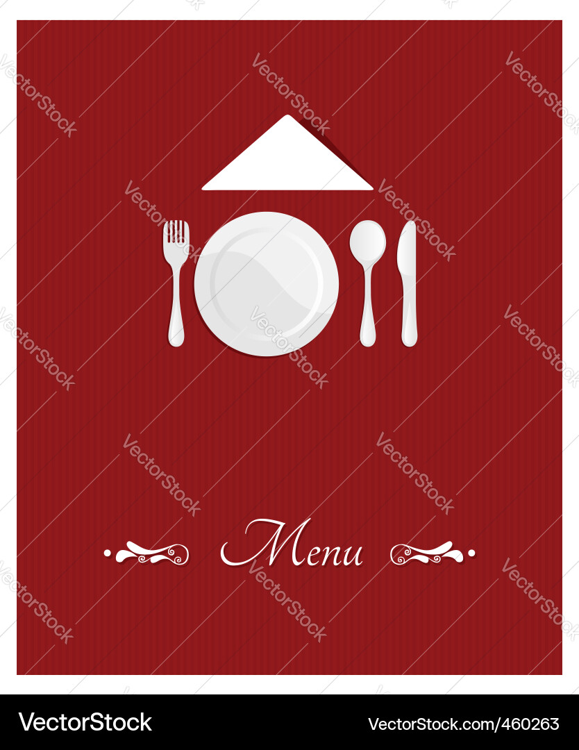 Elegant Tableware Menu Vector Image