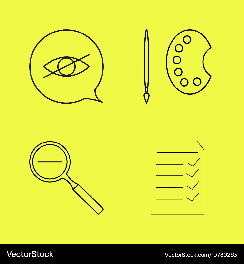 Essential linear icon set Vector Image
