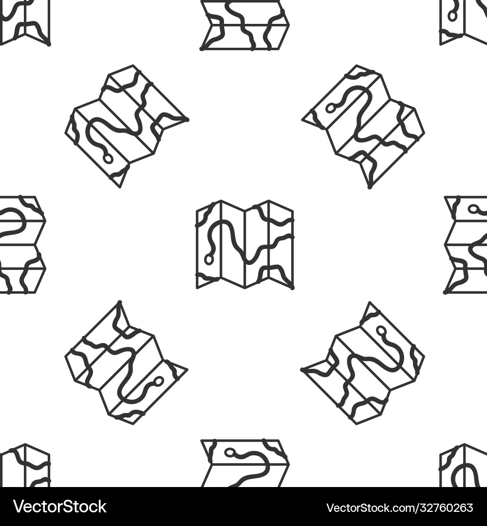 Grey line location forest on a map icon Grey line location forest on a map icon vector image
