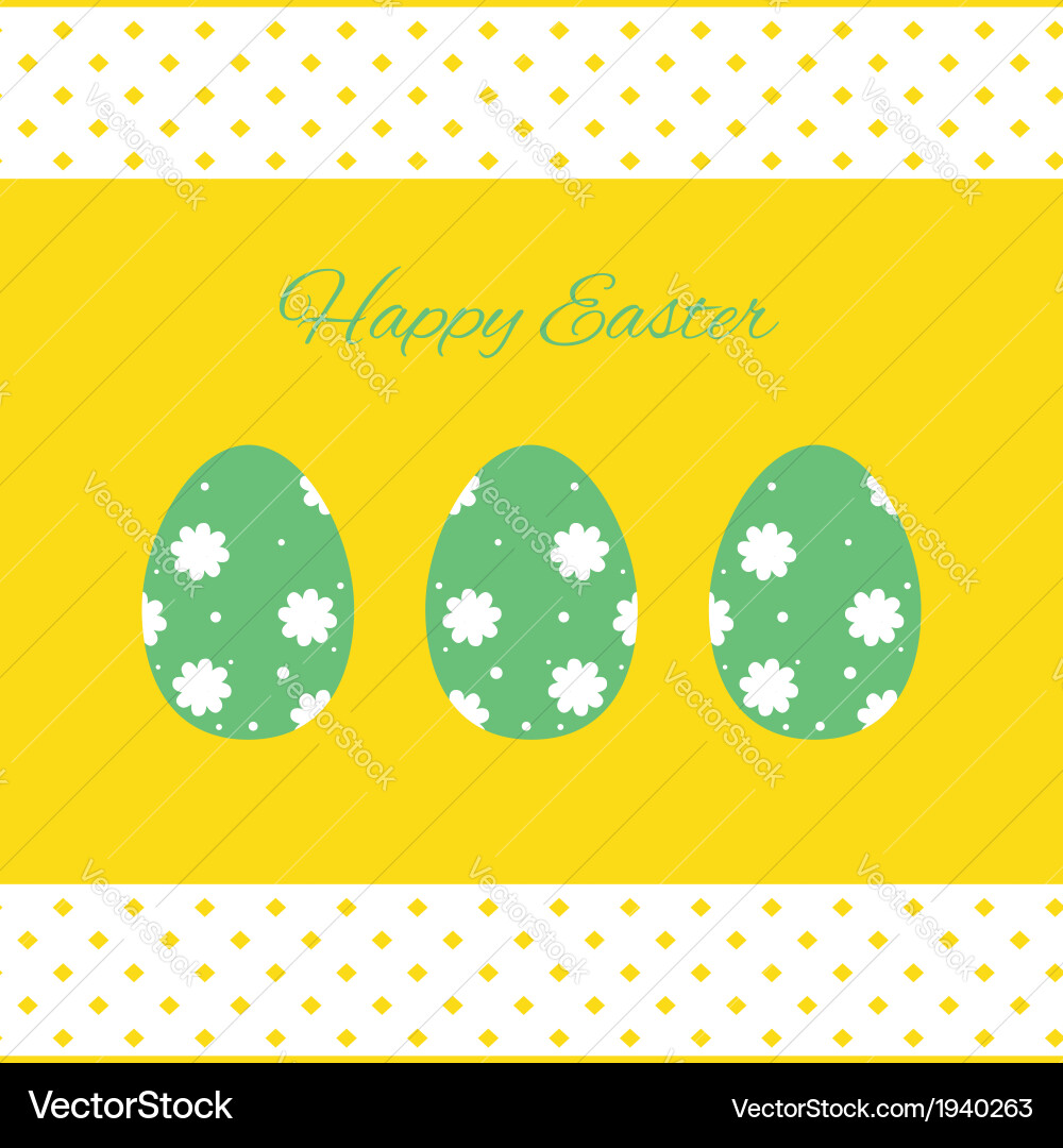 Happy easter cards with eggs Royalty Free Vector Image
