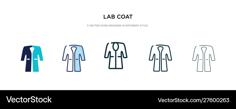 Lab coat icon in different style two colored Lab coat icon in different style two colored vector image