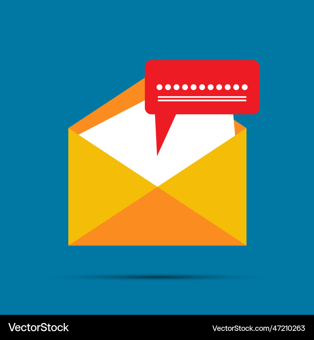 Mail iconnew email notificationsimple design style Mail iconnew email notificationsimple design style Vector Image